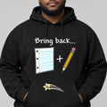Bring Back Paper and Pencil Hoodie Black